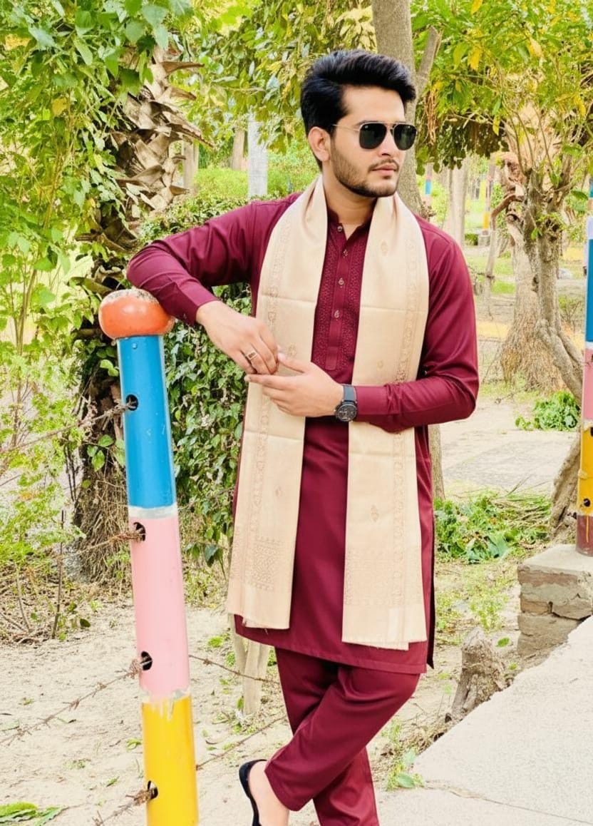 Woolen Wash&Wear With Wool Shawl