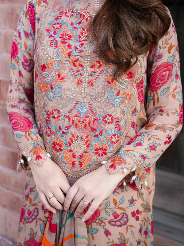 ZIRHA | PRINTED EMBROIDERED LAWN 3pc | SL-723