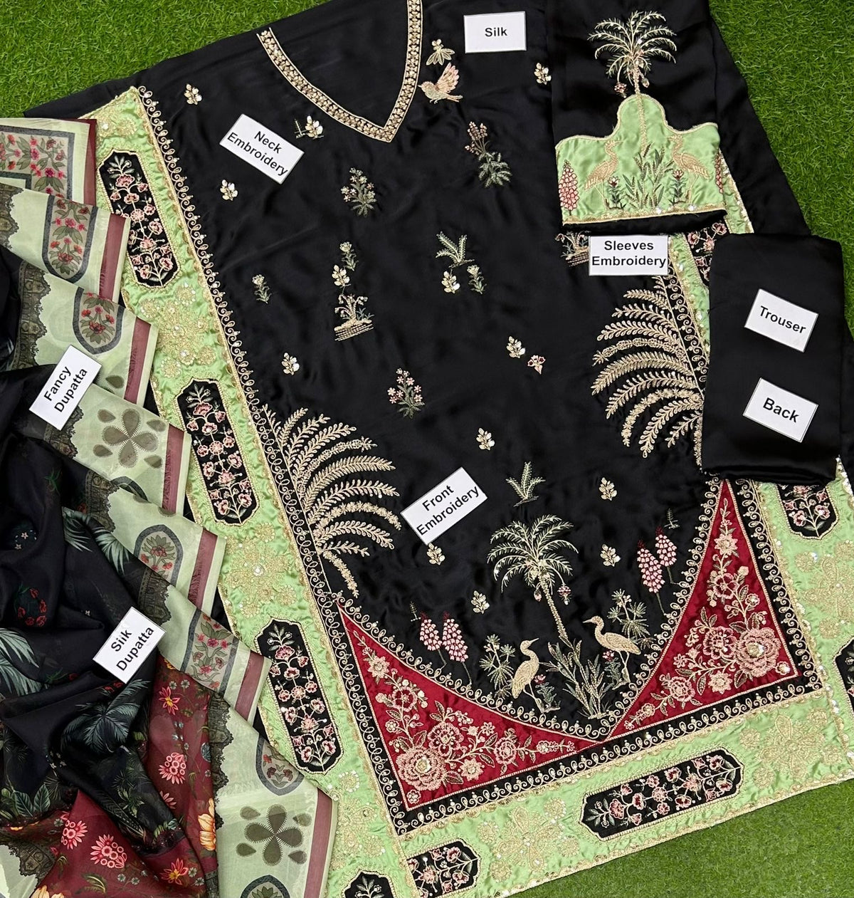 ETHNIC | FESTIVE SILK EMBROIDERED 3pc | SL-1231