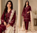 QALAMKAR | LUXURY EMBROIDERED DHANAK 3pc | SL-1041