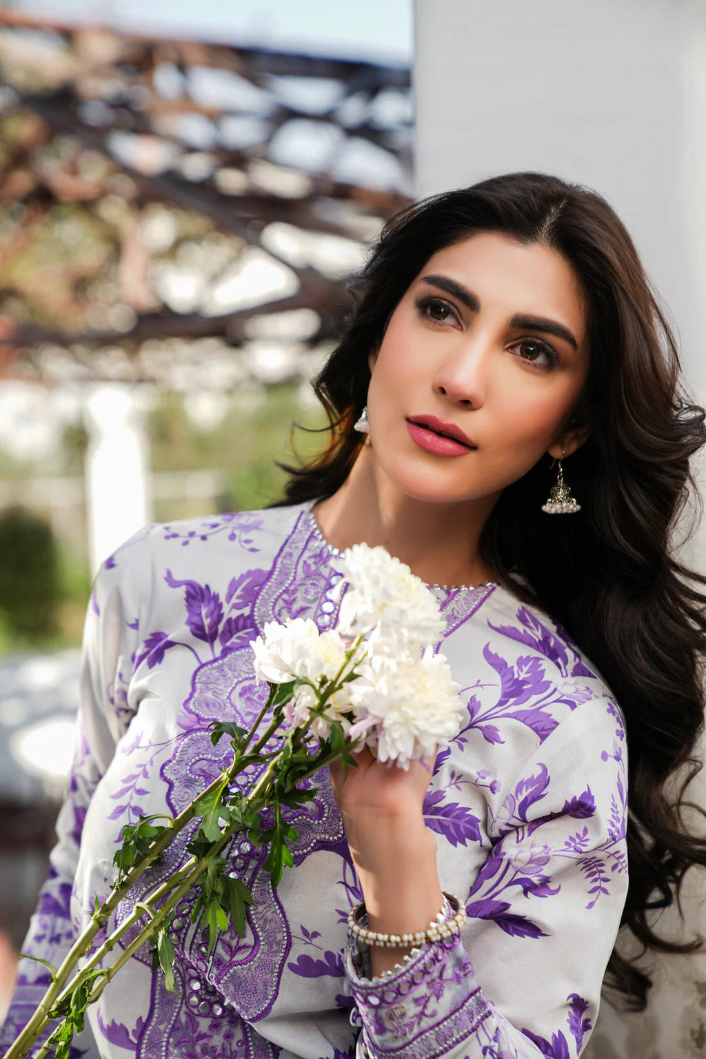 PURPLE BLOOM | PRINTED EMBROIDERED LAWN 3pc | SL-1955