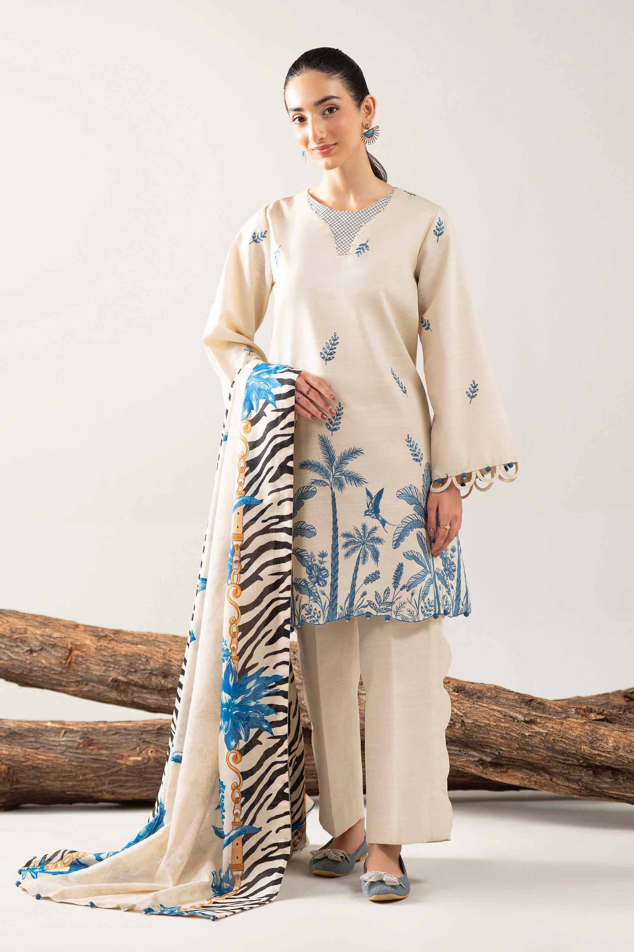 NISHAT-Embroidered Lawn Unstiched 3pc (SL-344)