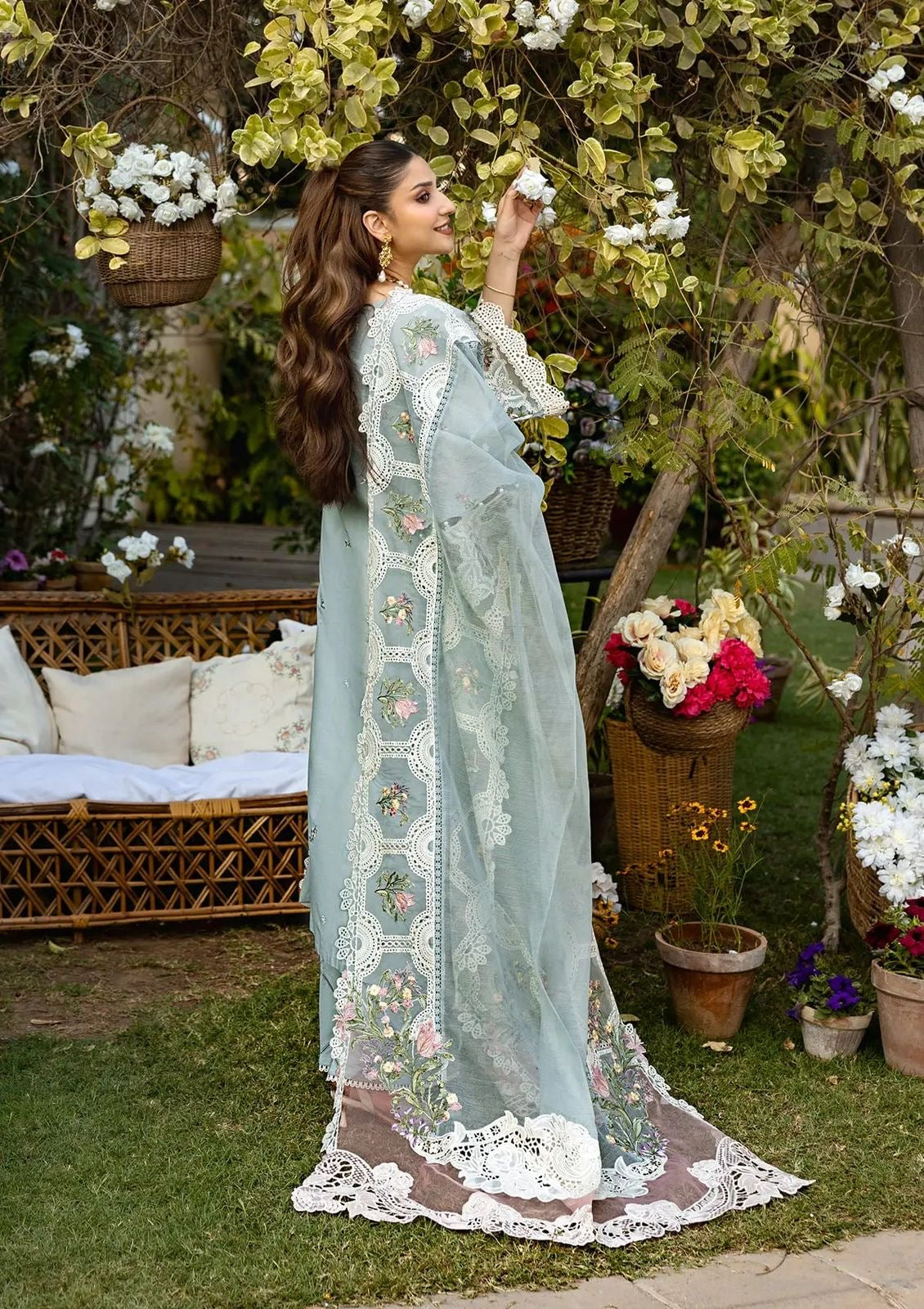 ELAF PREMIUM LAWN EMBROIDERED UNSTICHED 3pc (SL-9871)