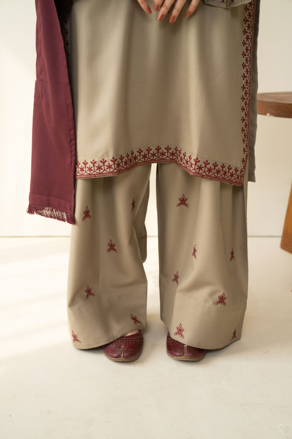 BAROQUE | HEAVY EMBROIDERED DHANAK UNSTICHED 3pc | SL-1034