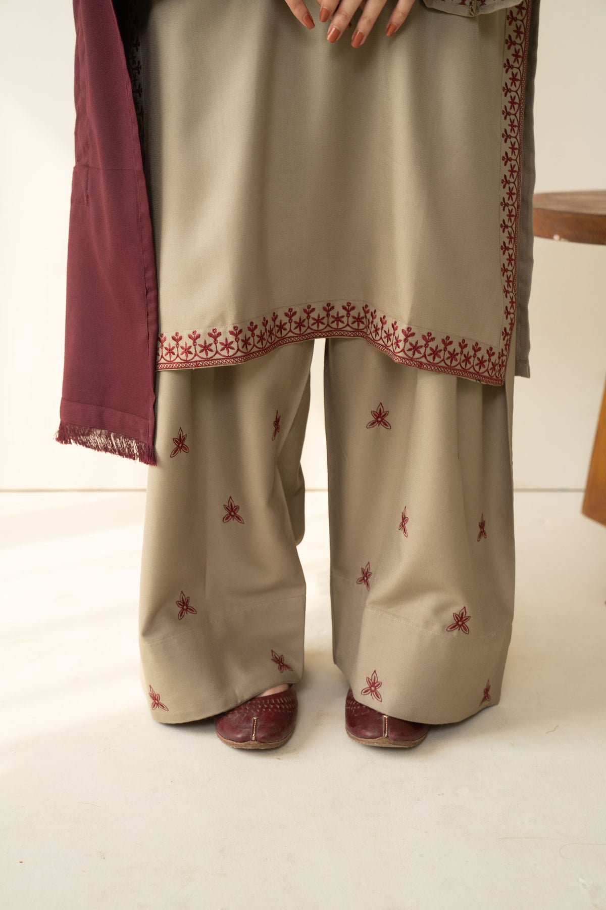 BAROQUE | HEAVY EMBROIDERED DHANAK UNSTICHED 3pc | SL-1034
