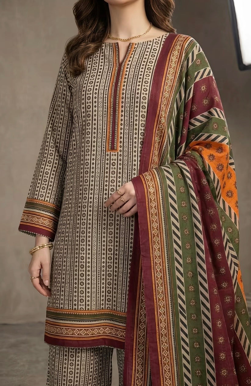 BIN SAEED | Printed Lawn 3pc | SL-355