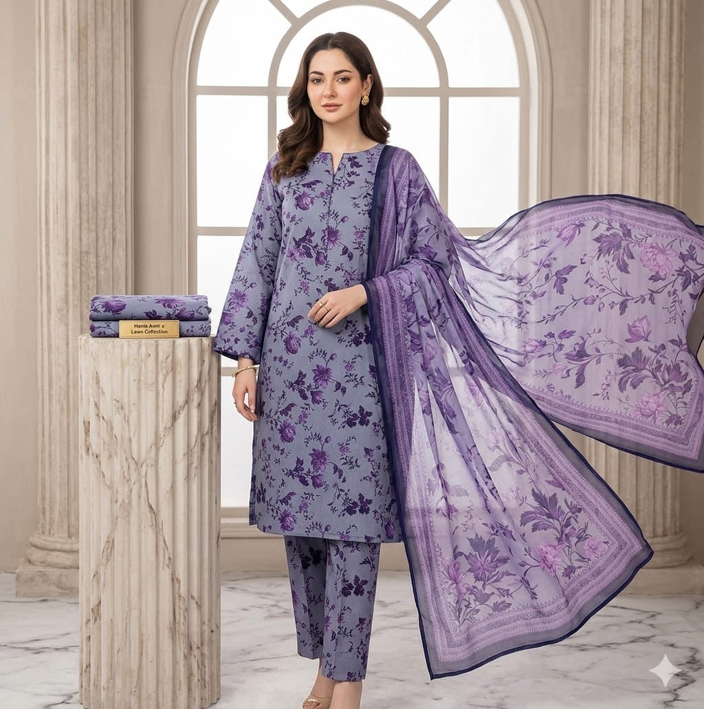 IZNIK | Digital Printed Lawn 3pc | SL228