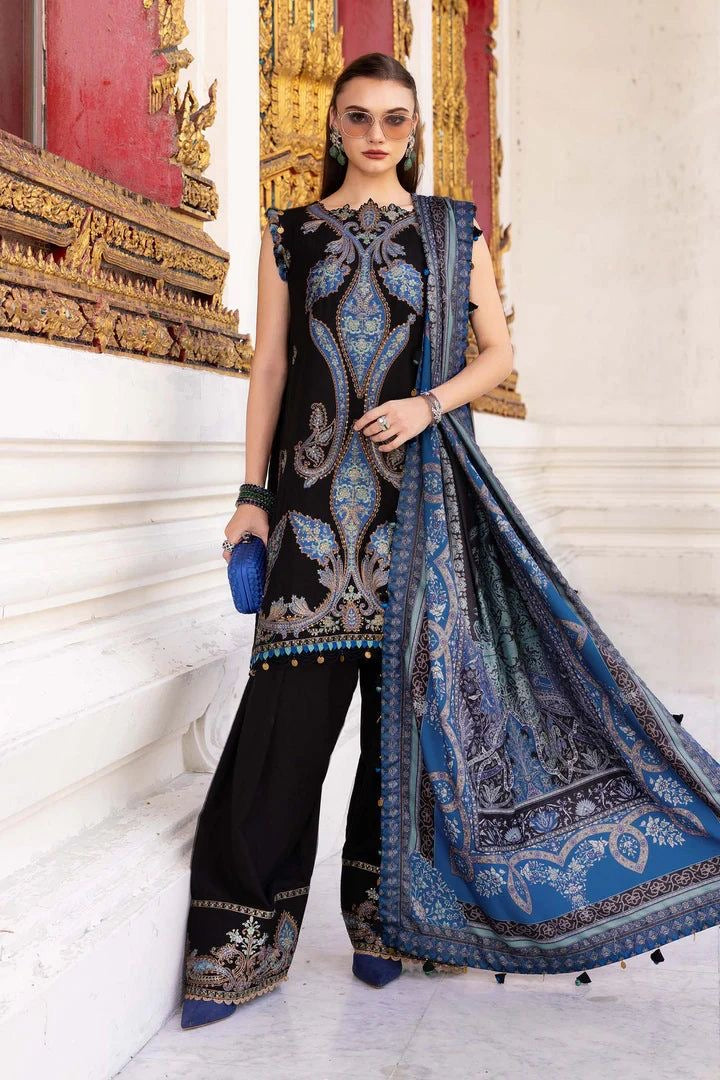 MARIA B LUXURY EMBROIDERED LAWN UNSTICHED 3pc (SL-510)