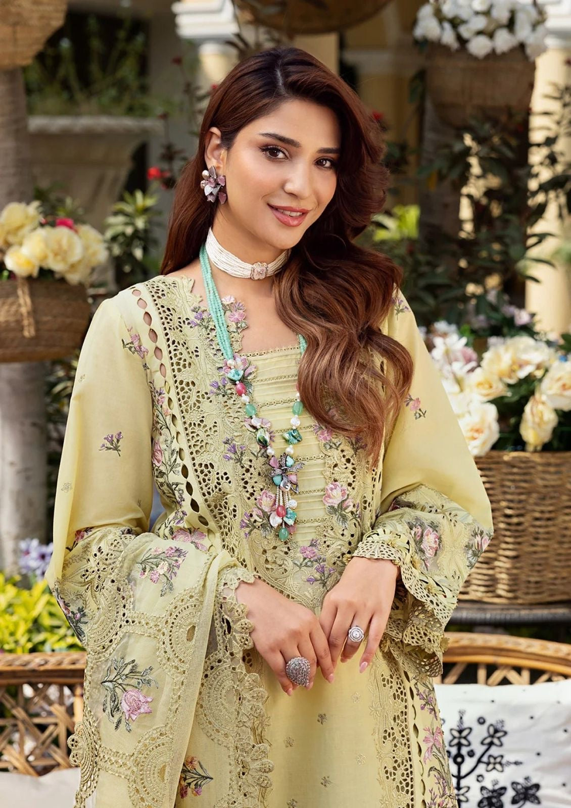 ELAF | LUXURY LAWN EMBROIDERED UNSTICHED 3pc | SL-6511