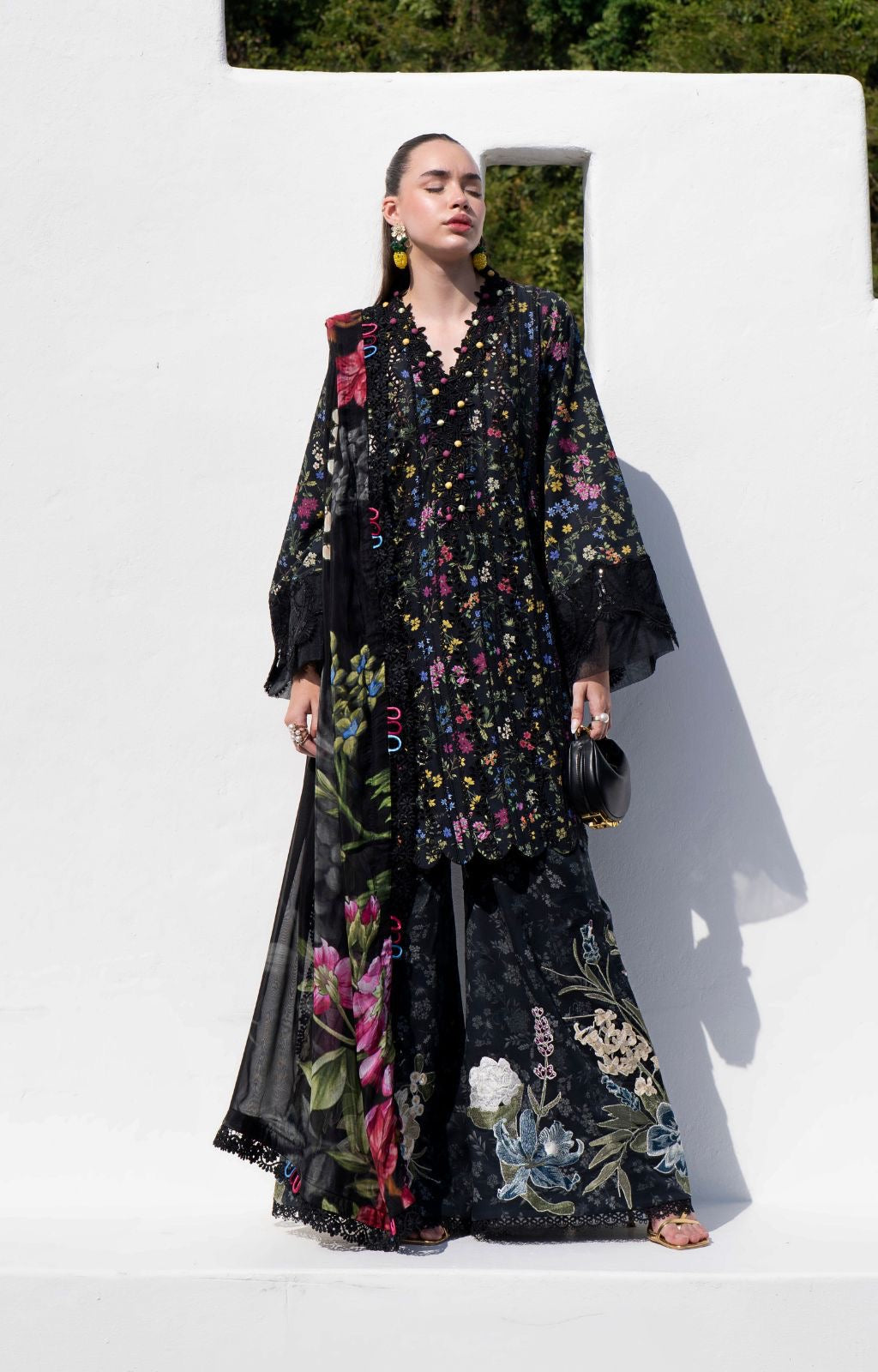 MARIA B PRINTED EMBROIDERED LAWN UNSTICHED 3pc (SL-433)