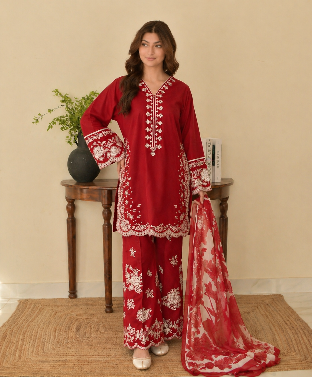 COCO By ZS | Heavy Embroidered Lawn Unstiched 3pc | SL-5504