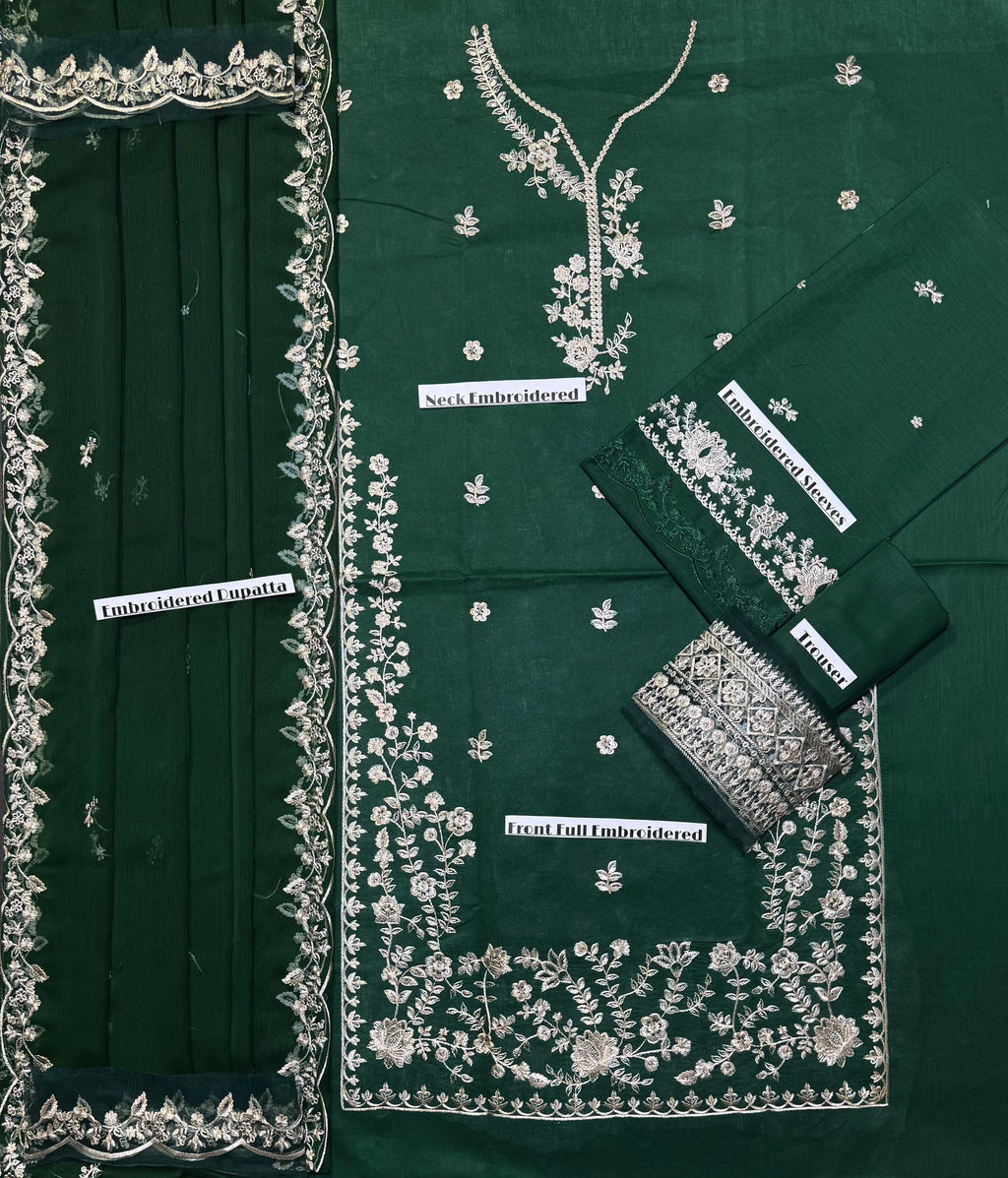 AZURE-LUXURY EMBROIDERED LAWN UNSTICHED 3pc (SL-439B)