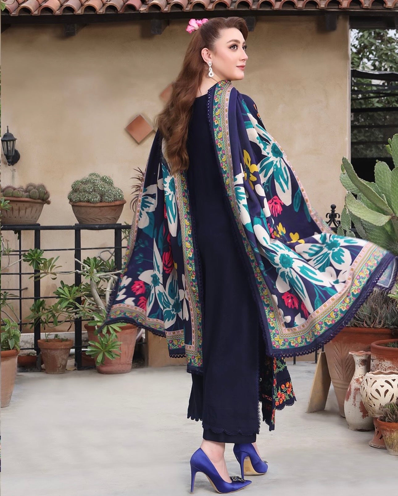 ANEELA’s LUXURY EMBROIDERED LAWN UNSTICHED 3pc (SL-1214)
