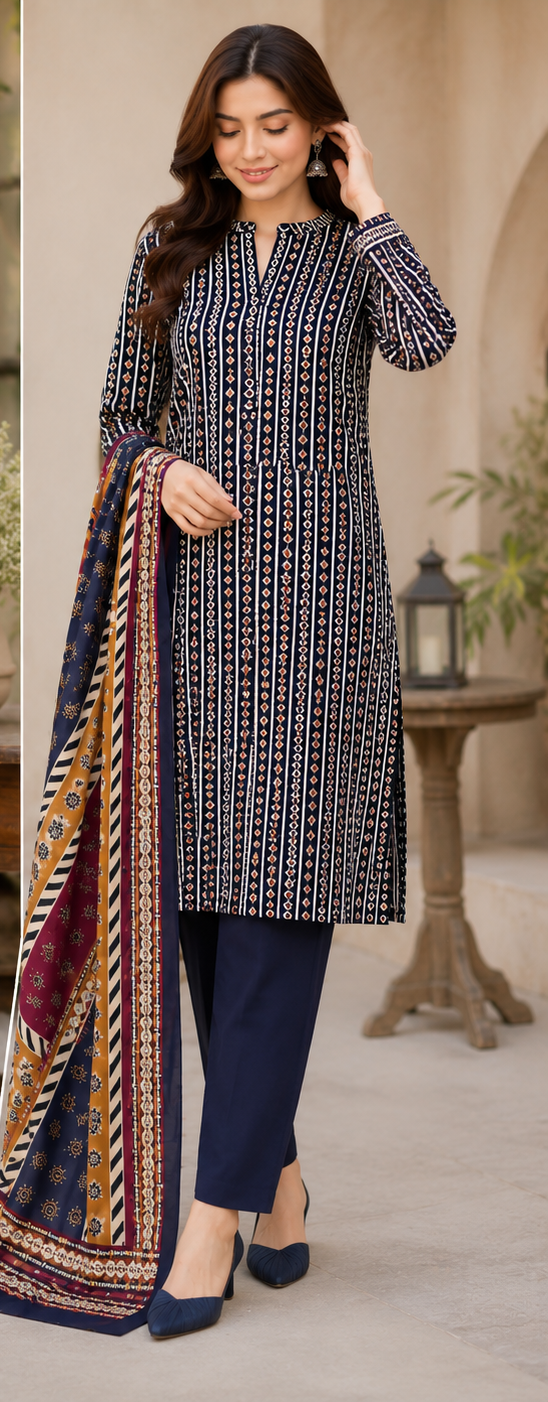 BIN SAEED | DIGITAL PRINTED LAWN 3pc | SL-655