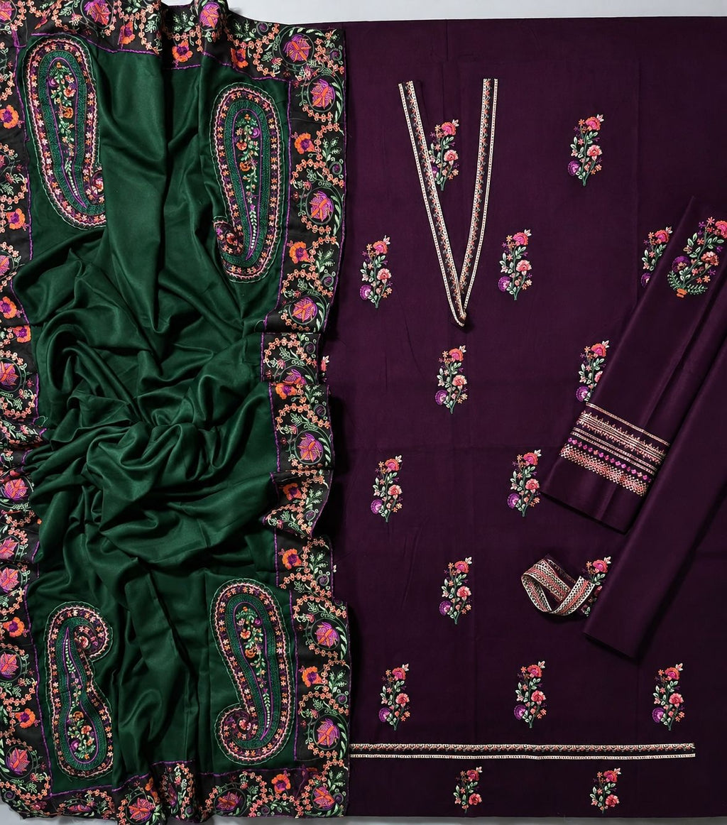 BATIK | EMBROIDERED DHANAK UNSTITCHED 3pc | SL-637