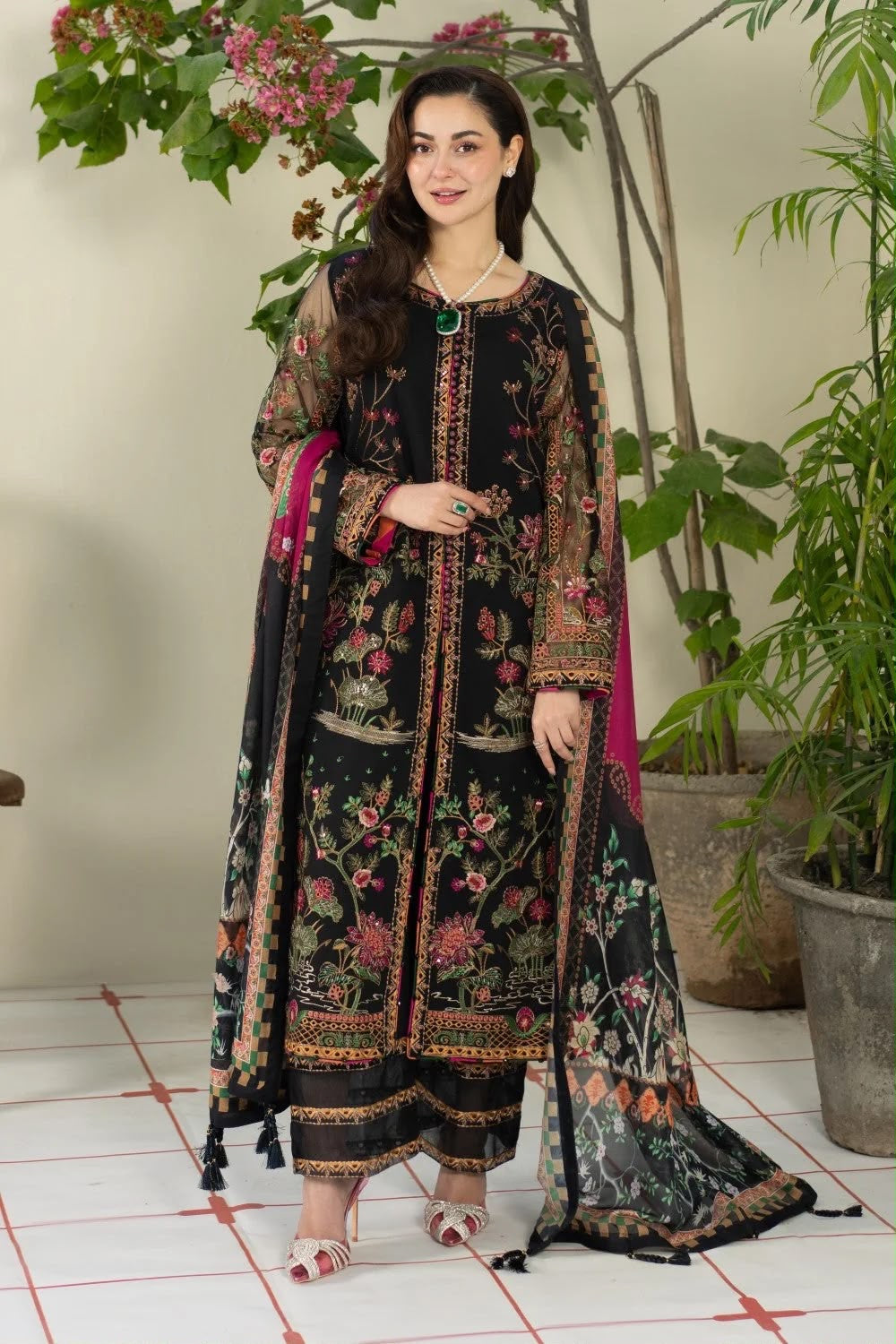 MARYAM&MARIA | LUXURY EMBROIDERED DHANAK 3pc | SL-933
