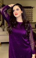 Luxury Sheesha Silk unstiched 2pc (Purple) SL-1960
