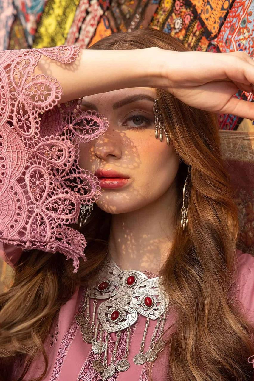 ADAN LIBAS-HEAVY EMBROIDERED LAWN UNSTICHED 3pc (SL-5118)