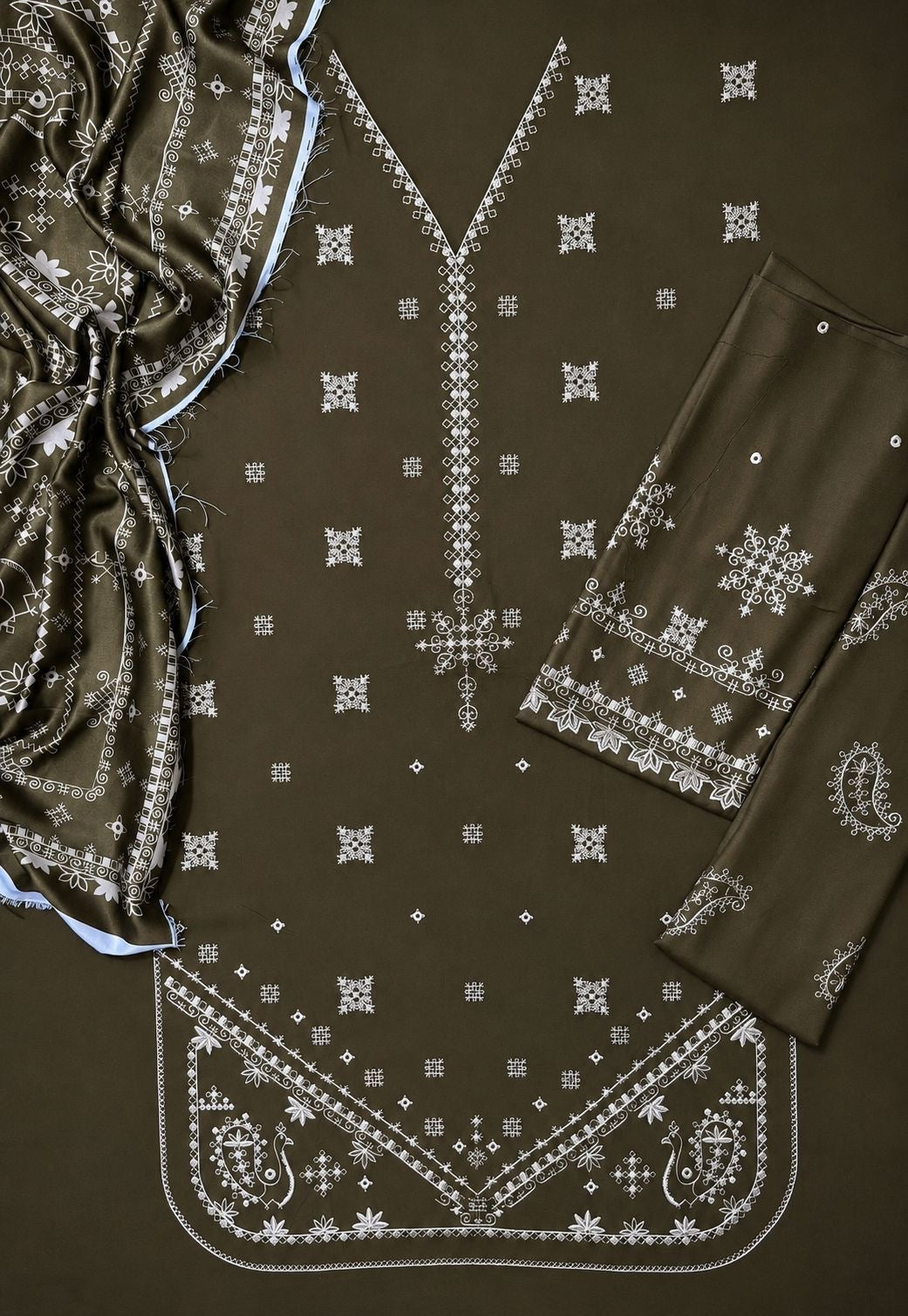 BATIK | LUXURY EMBROIDERED DHANAK 3pc | SL-809