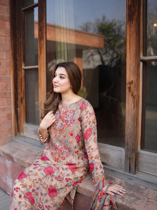 ZIRHA | PRINTED EMBROIDERED LAWN 3pc | SL-723