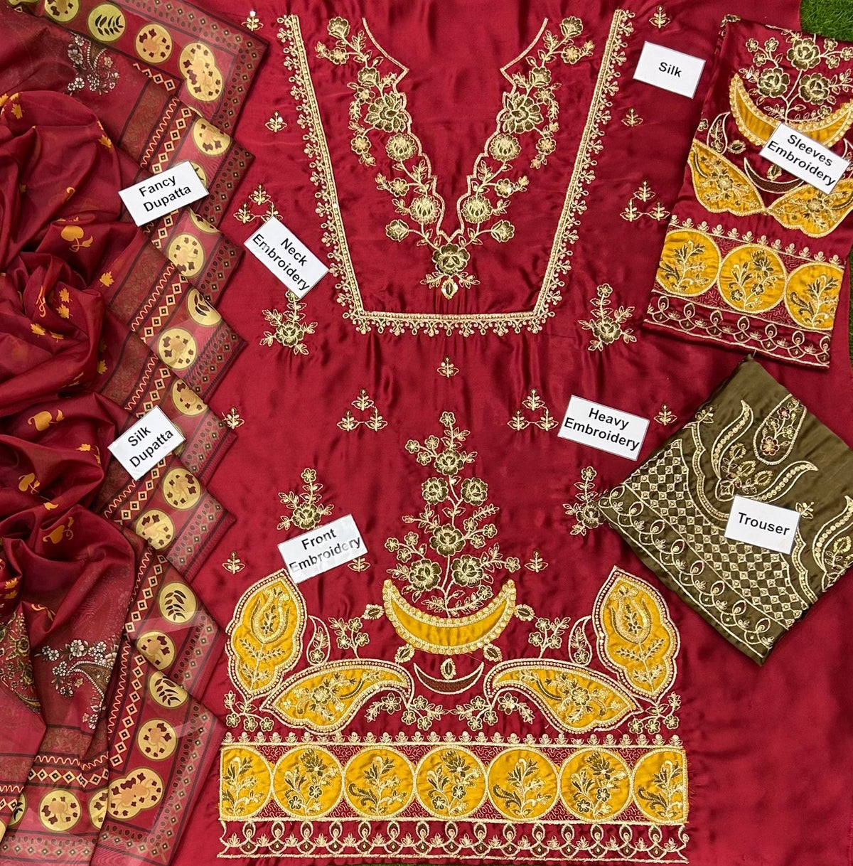 ETHNIC | FESTIVE SILK EMBROIDERED 3pc | SL-551