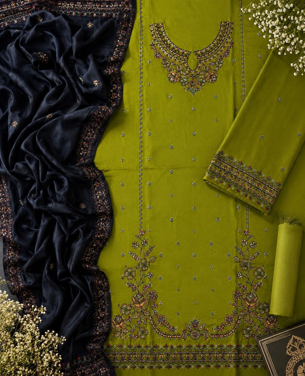 BATIK | LUXURY EMBROIDERED DHANAK 3pc | SL-623