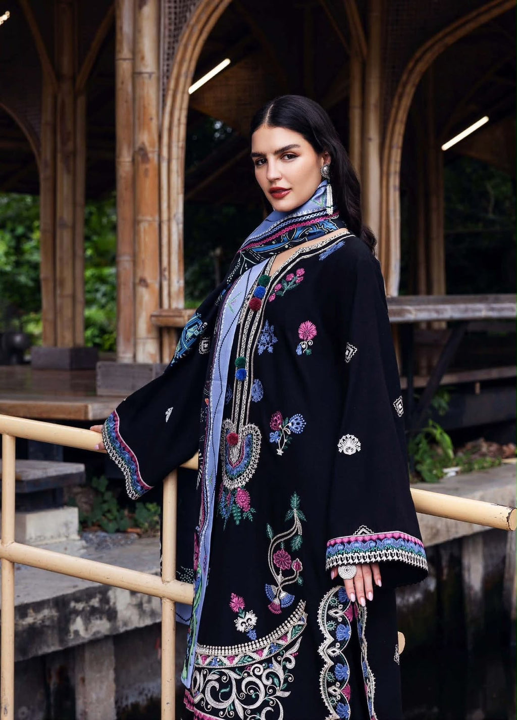 MUSHQ | LUXURY EMBROIDERED DHANAK UNSTITCHED 3pc | SL2673
