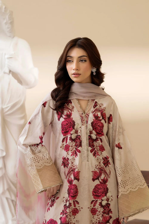 ADAN LIBAS | PRINTED EMBROIDERED LAWN 3pc | SL-657
