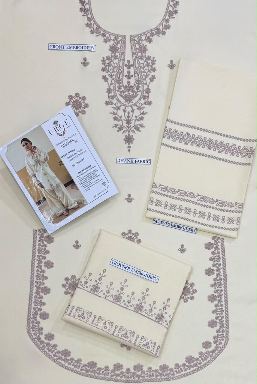 URGE | LUXURY EMBROIDERED DHANAK UNSTICHED 2pc | SL-6283