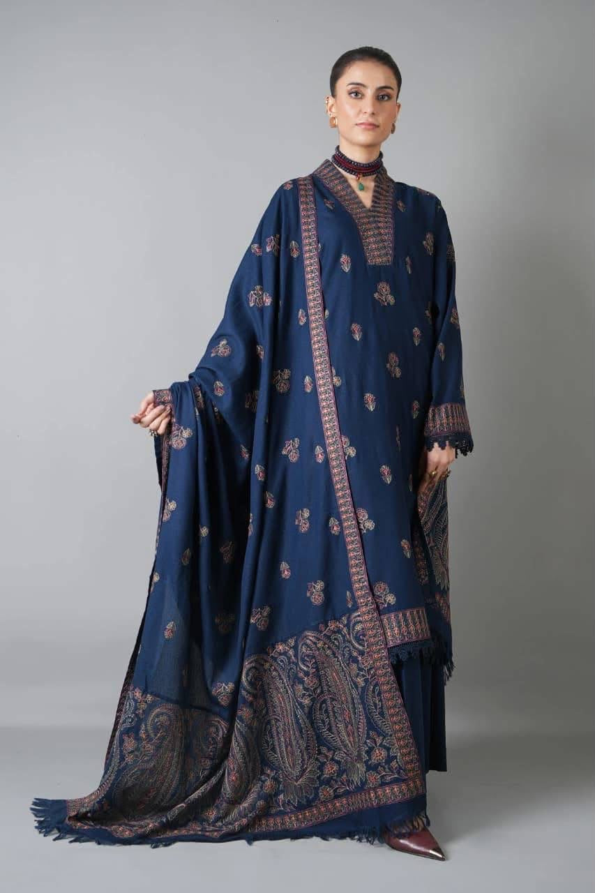 BAREEZE | LUXURY EMBROIDERED DHANAK UNSTITCHED 3pc | SL-6268