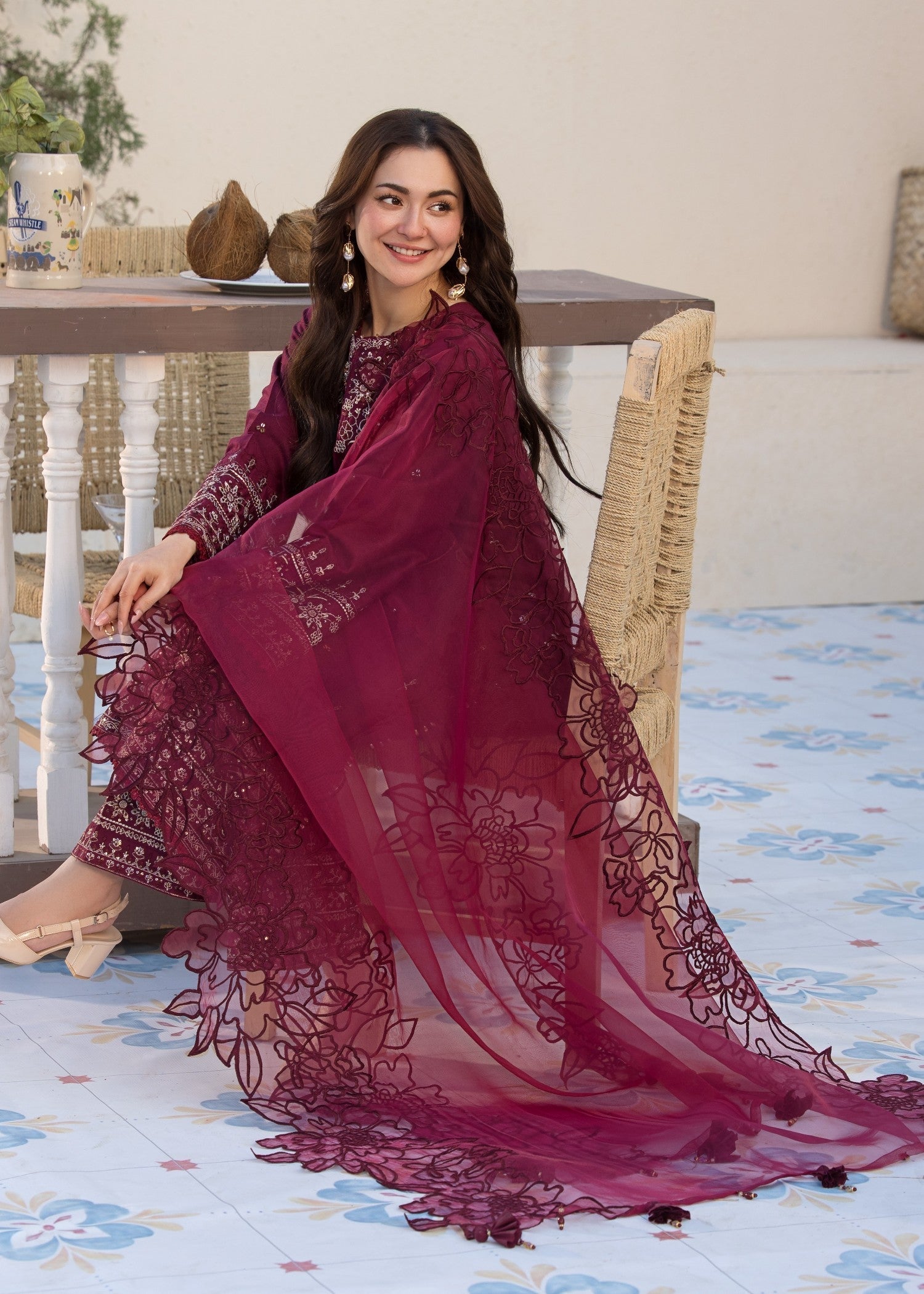 ALLY’s | Qalamkar-Luxury Embroidered Lawn 3pc | SL-325
