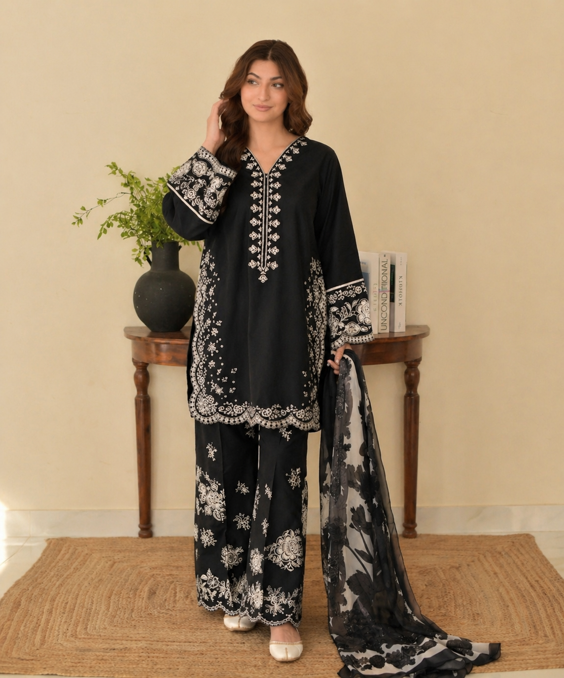COCO By ZS | Heavy Embroidered Lawn Unstiched 3pc | SL-5505