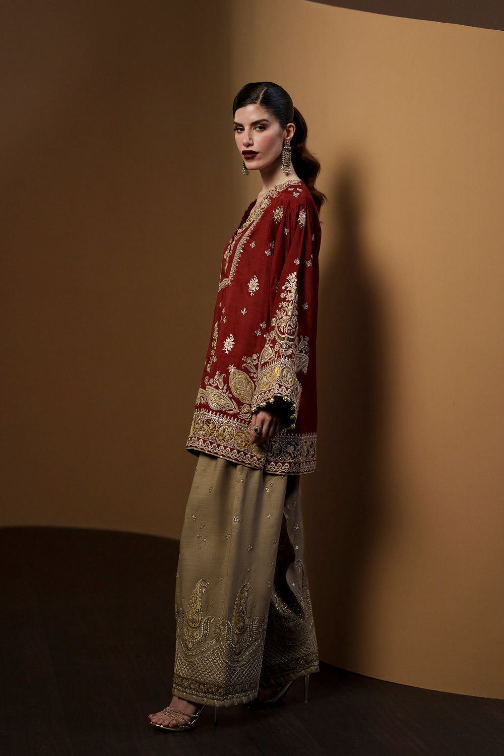 ETHNIC | FESTIVE SILK EMBROIDERED 3pc | SL-551