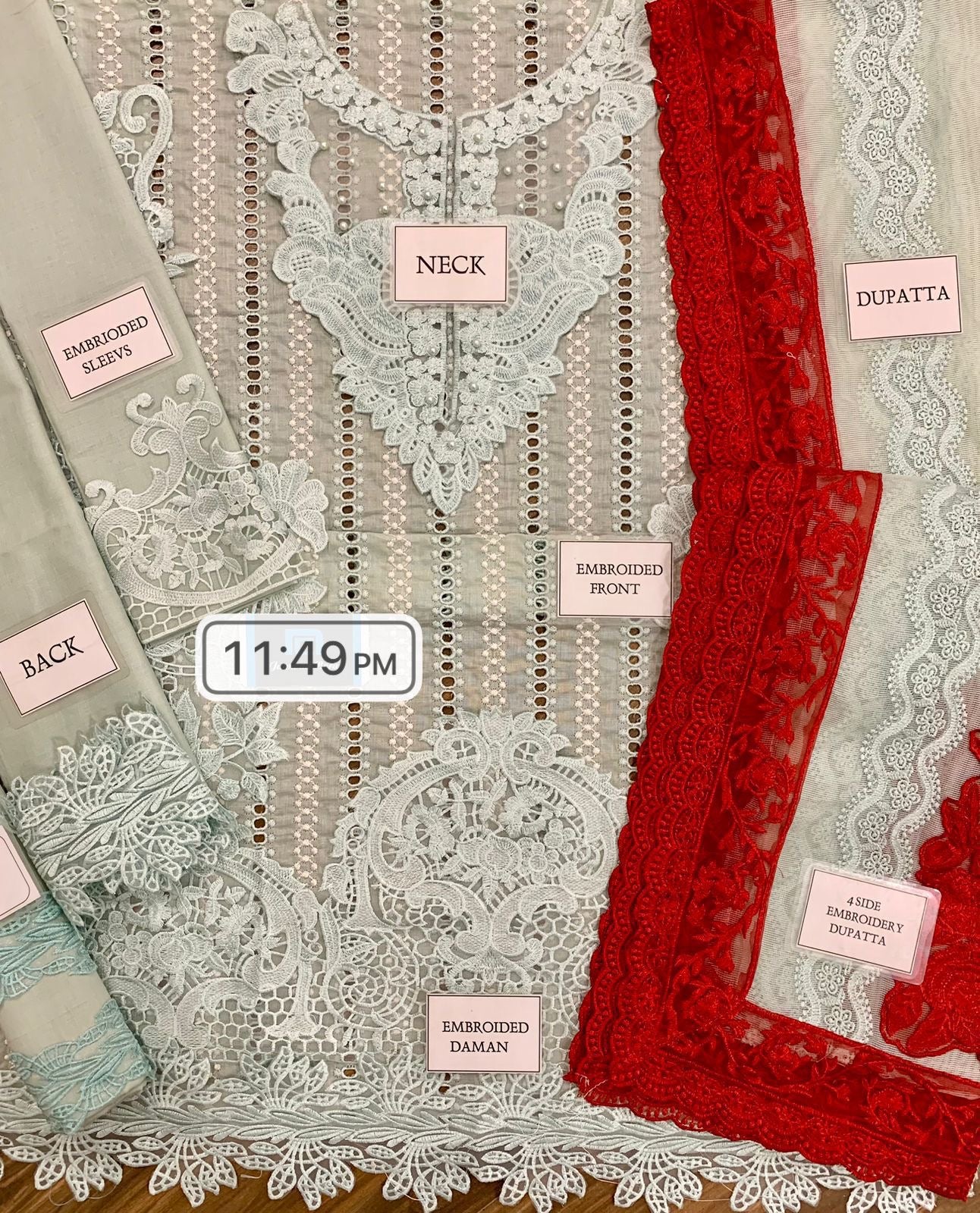 OPEL-CRIMSONxSAIRA SHAKIRA-EMBROIDERED LAWN UNSTICHED 3pc (SL758)