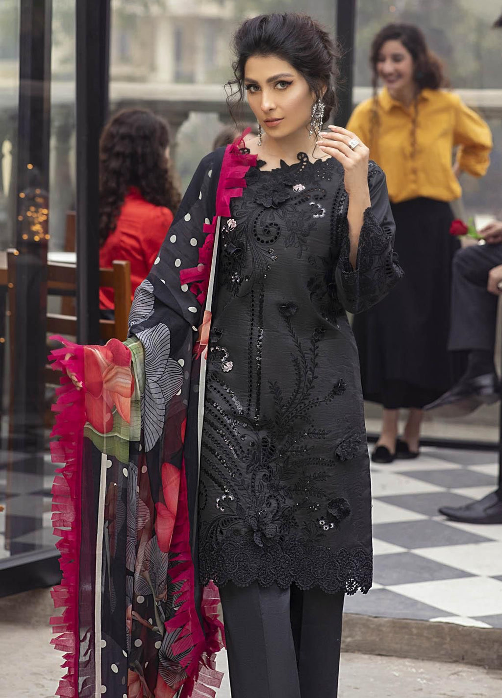 MUSHQ-EMBROIDERED LAWN UNSTICHED 3pc (SL-1298)