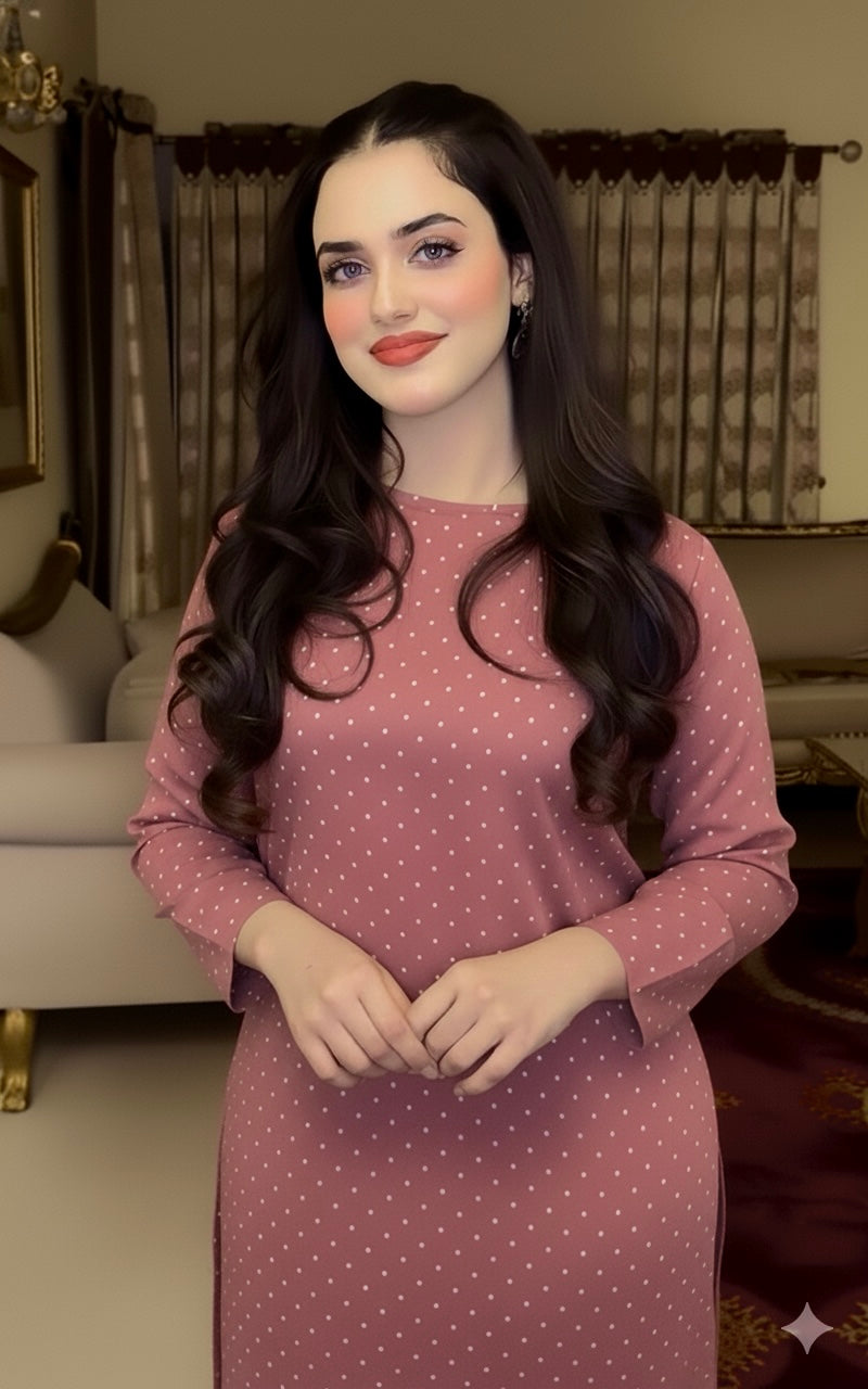 Luxury Sheesha Silk unstiched 2pc (Dusty Pink) SL-1962