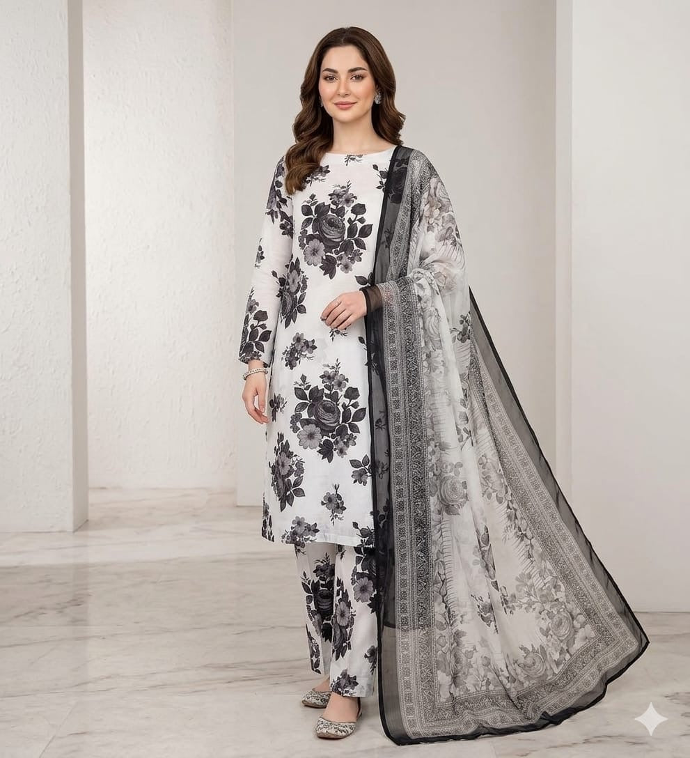 BIYA | Digital Printed Lawn 3pc | SL9168