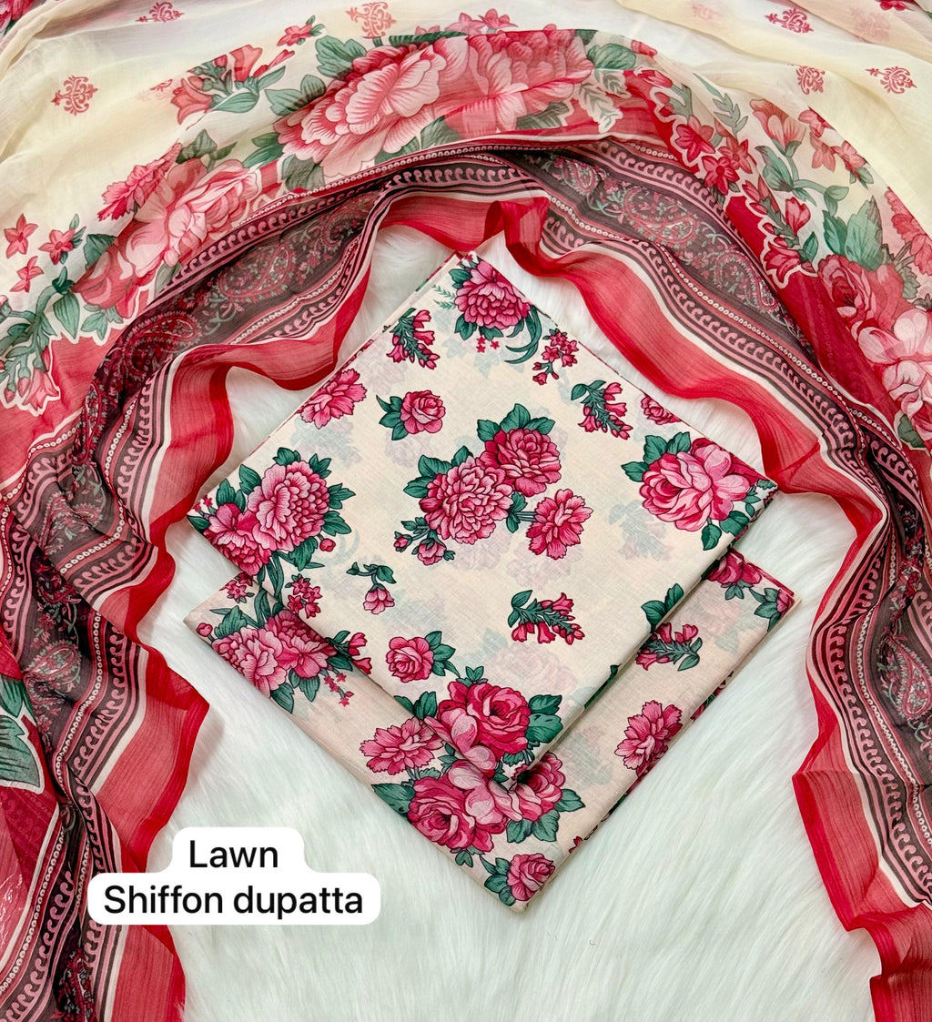 ZISHAY | Digital Printed Lawn 3pc | SL-1684