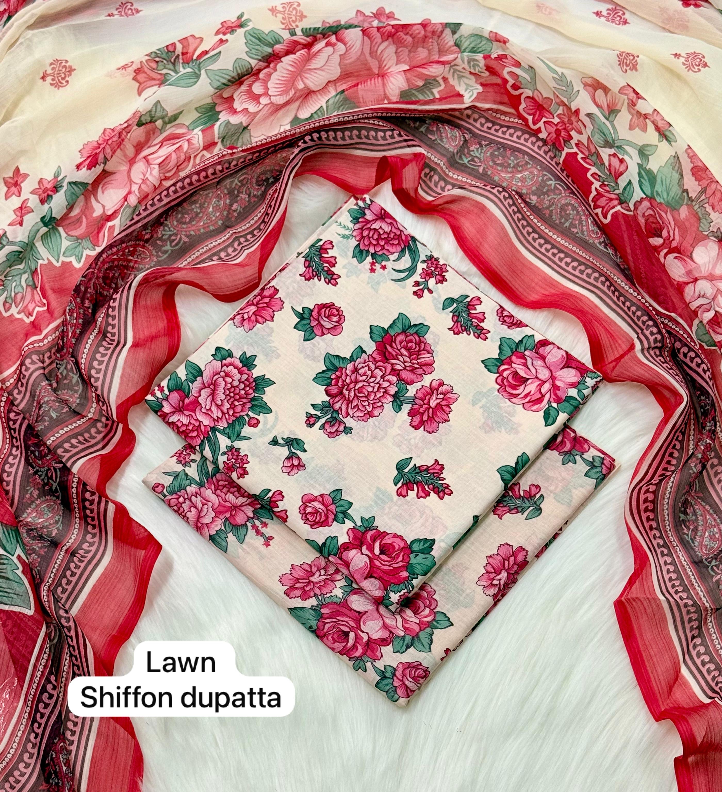 ZISHAY | Digital Printed Lawn 3pc | SL-1684