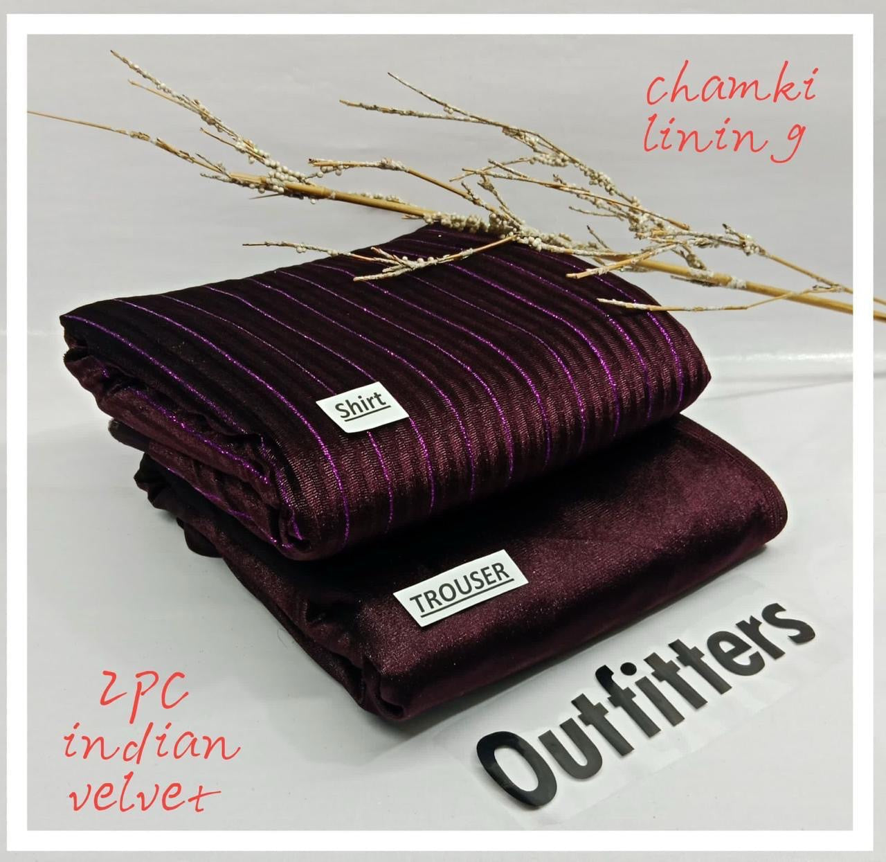 Lurex Velvet 2pc (Purple)