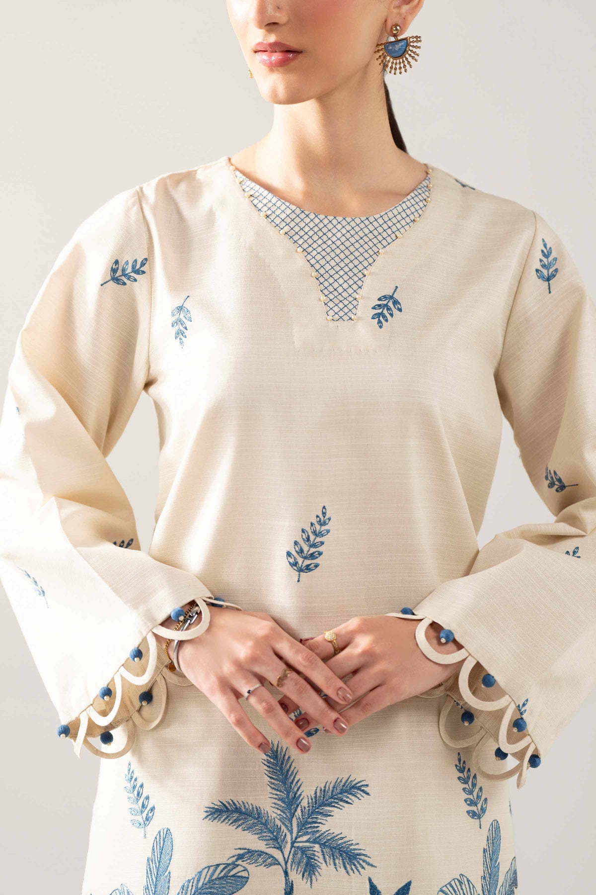 NISHAT-Embroidered Lawn Unstiched 3pc (SL-344)