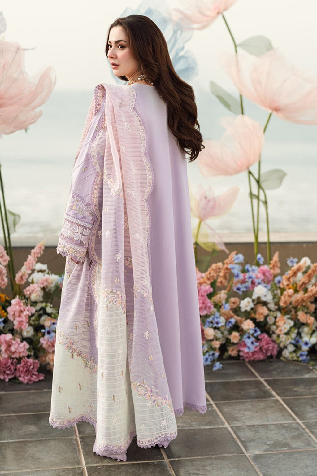 QALAMKAR | LUXURY EMBROIDERED LAWN UNSTICHED 3pc | SL-1466
