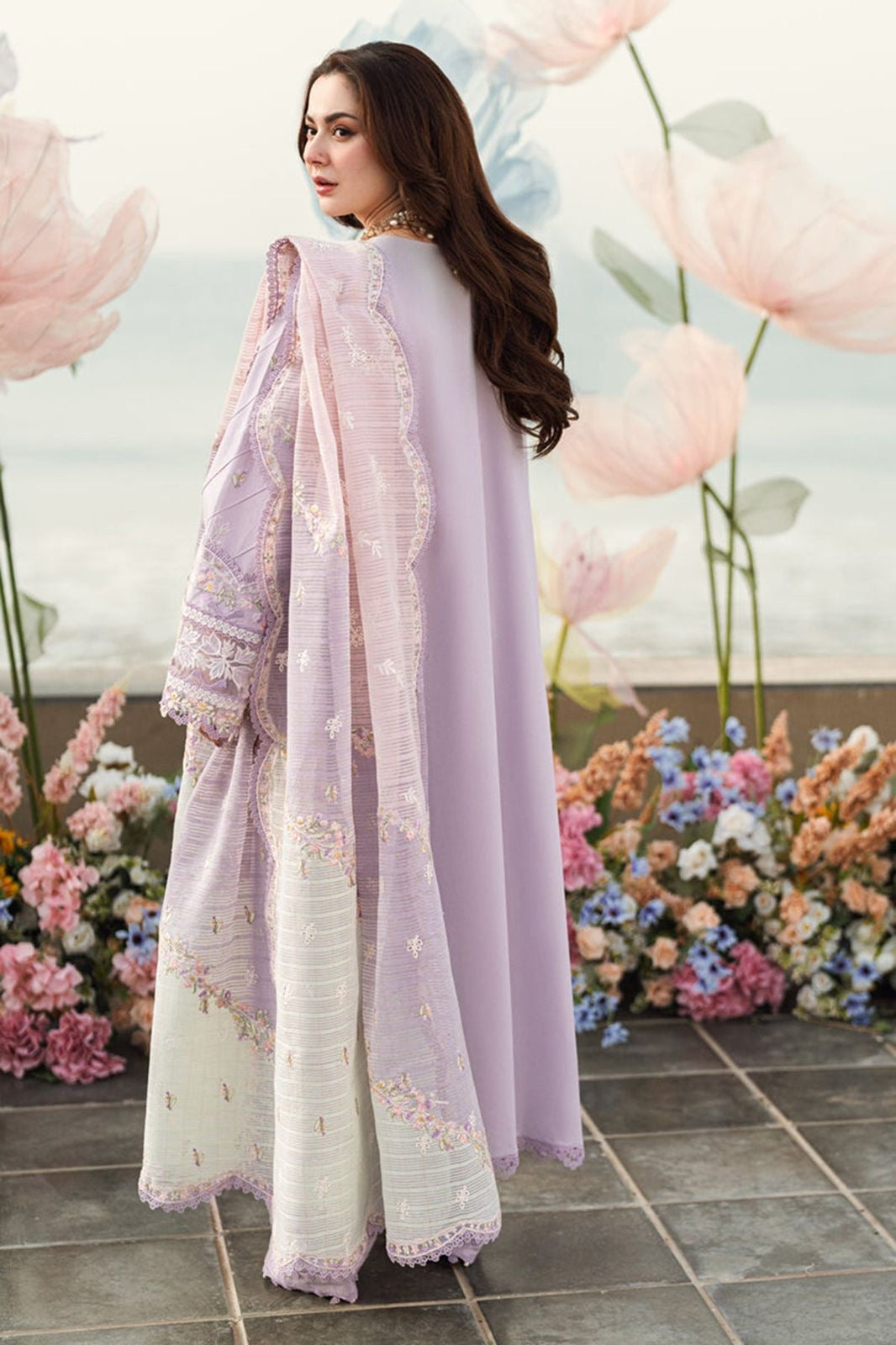 QALAMKAR | LUXURY EMBROIDERED LAWN UNSTICHED 3pc | SL-1466