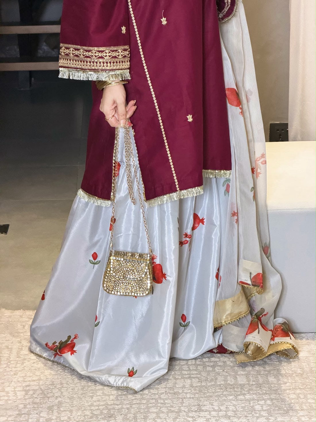 PREET | EMBROIDERED DHANAK SILK 3pc | SL457