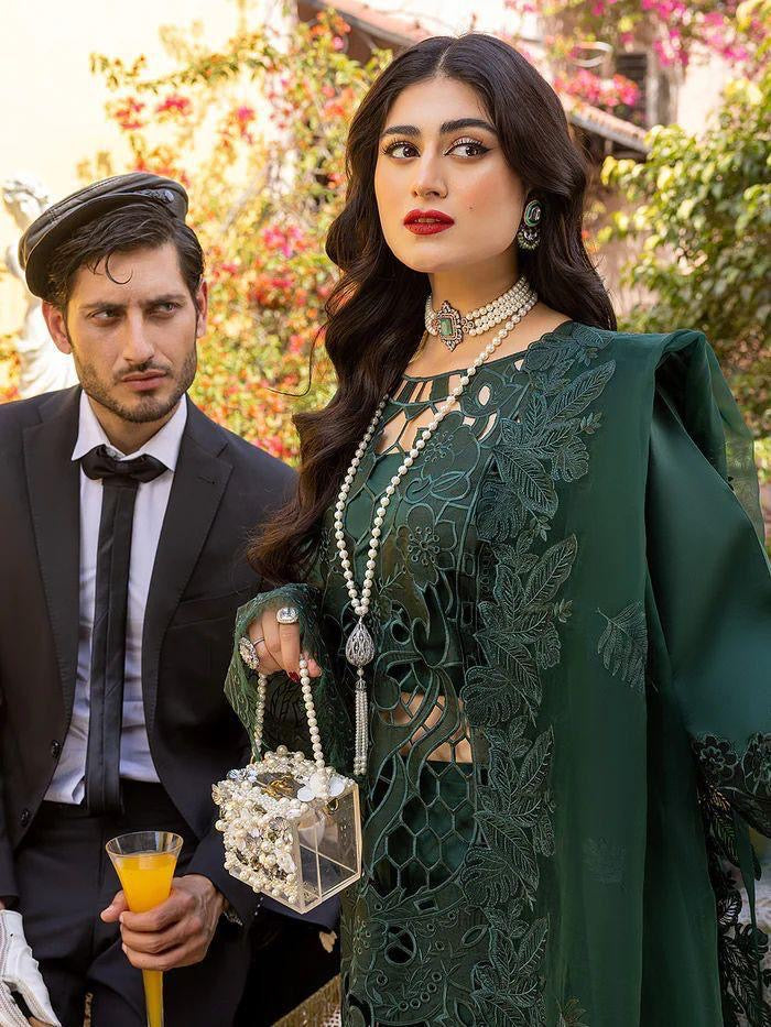 BIN ILYAS | LUXURY EMBROIDERED LASER WORK 3pc | SL-835