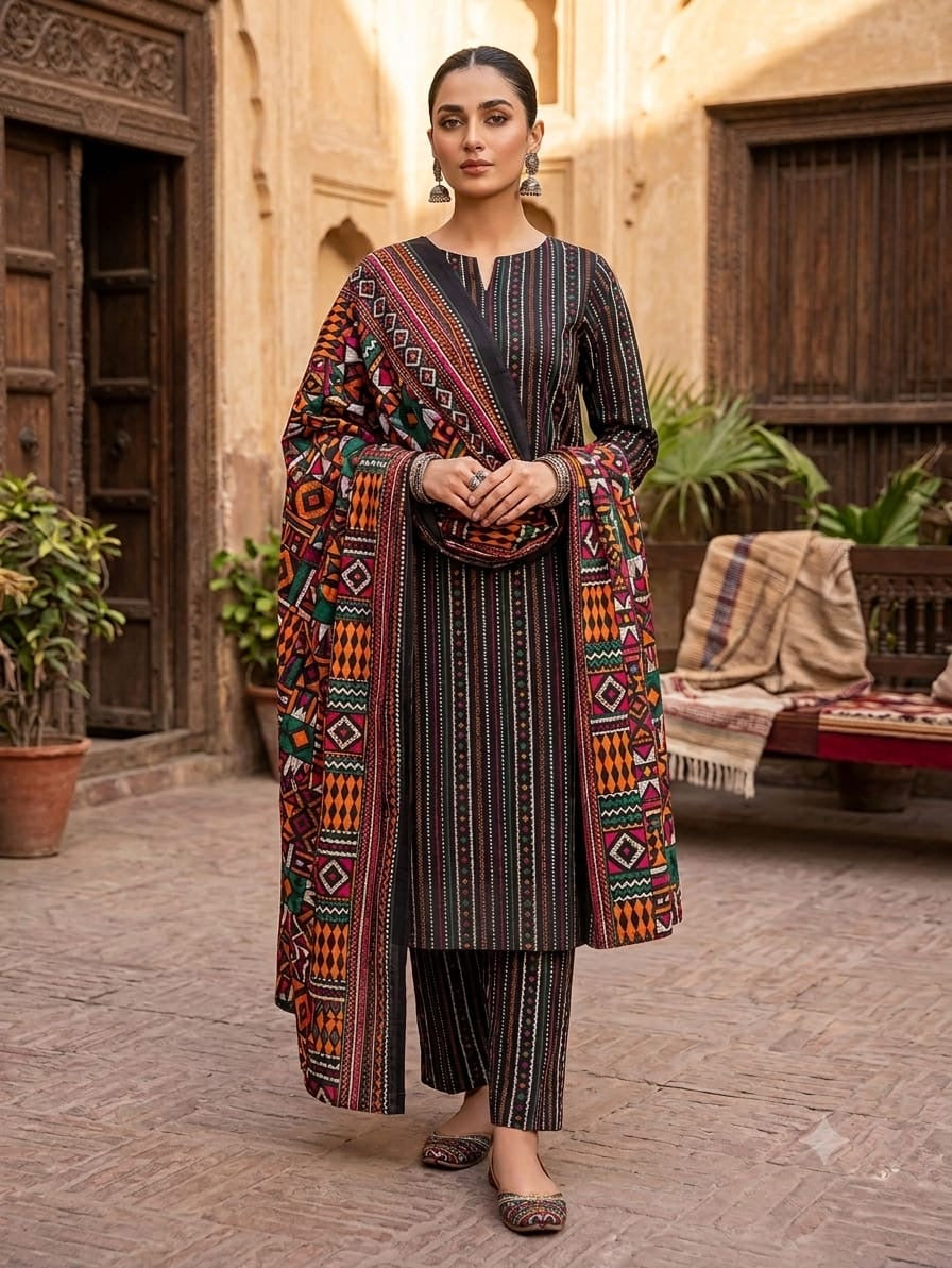 BIN SAEED | DIGITAL PRINTED LAWN 3pc | SL-455