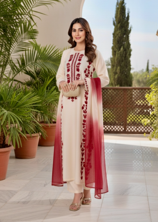 AIZEL EMBROIDERED LAWN 3pc