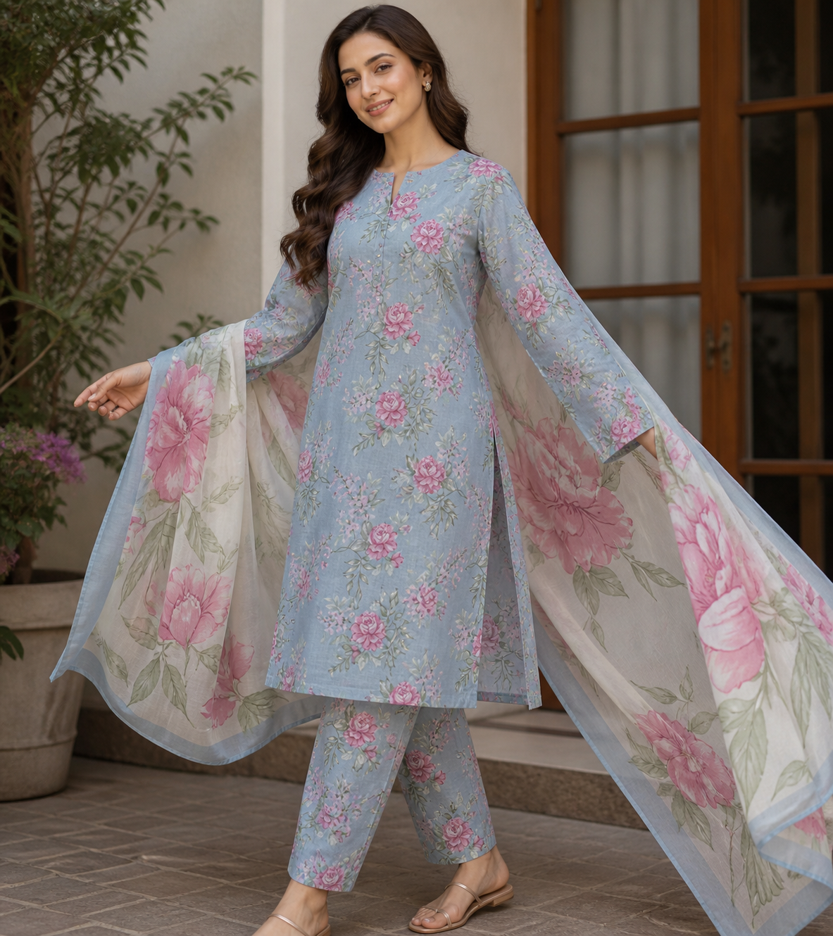 IZNIK | Digital Printed Lawn 3pc | SL-0478
