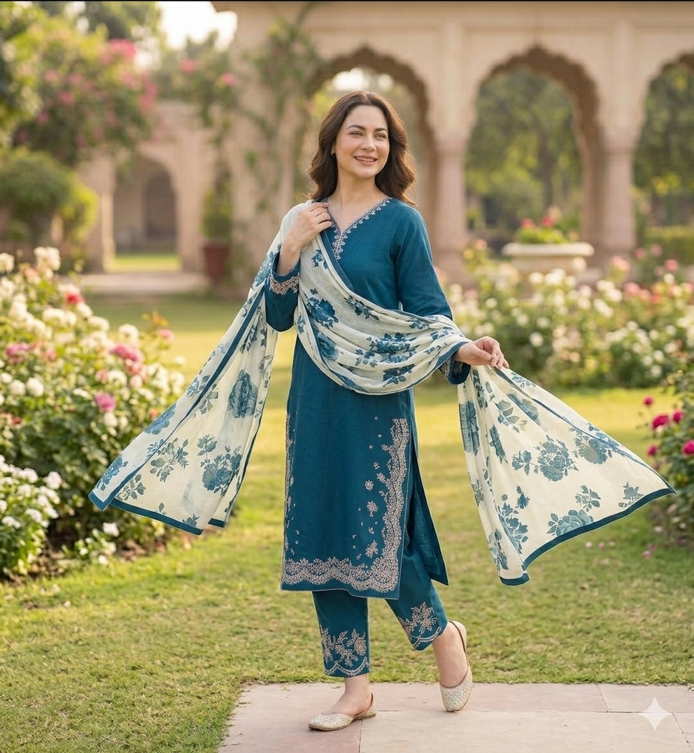 COCO By ZS | Heavy Embroidered Lawn Unstiched 3pc | SL-5506