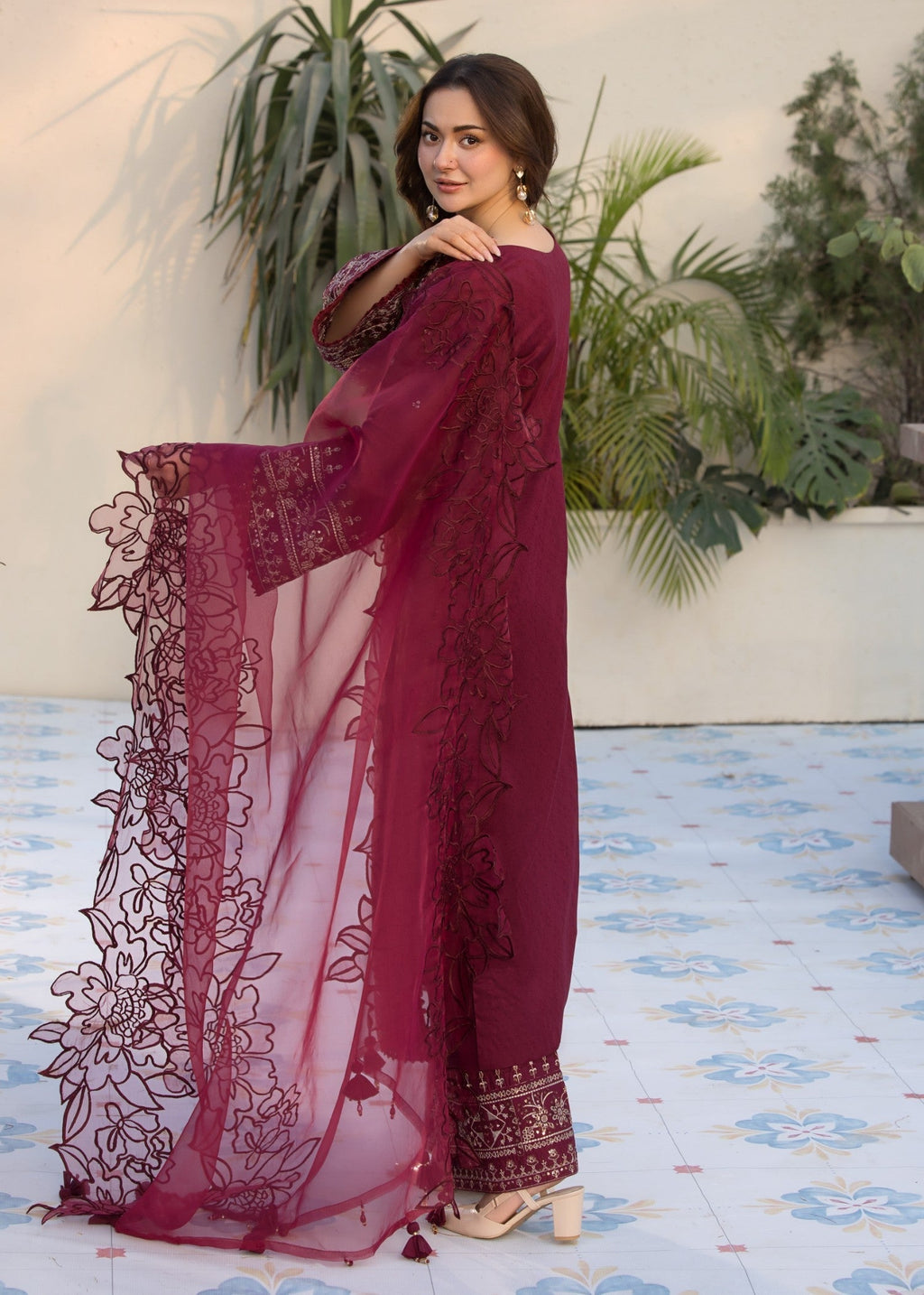 ALLY’s | Qalamkar-Luxury Embroidered Lawn 3pc | SL-325